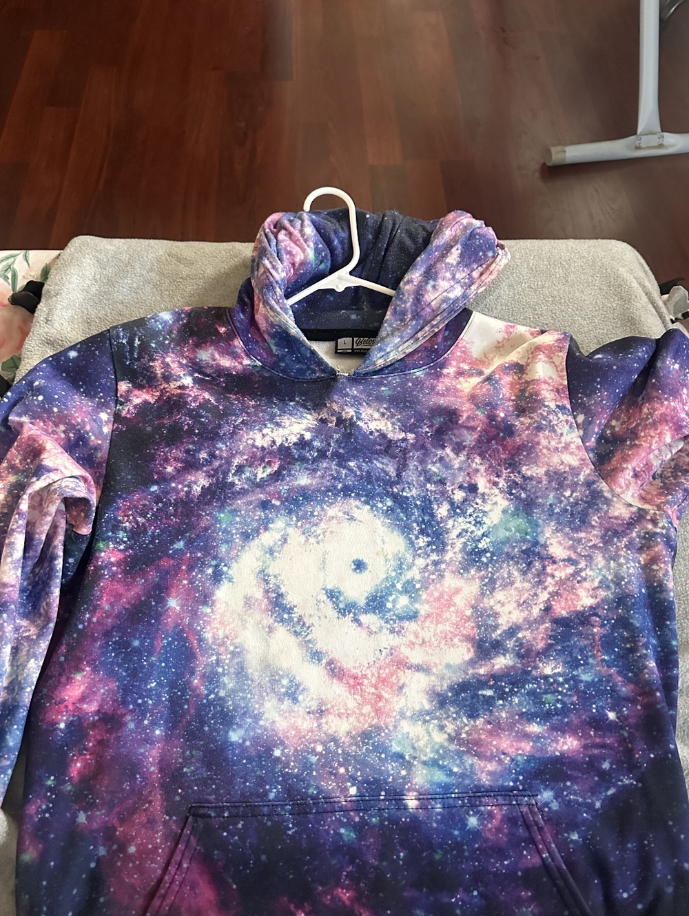 Galaxy Print Kids Hoodie - Pink Purple Blue